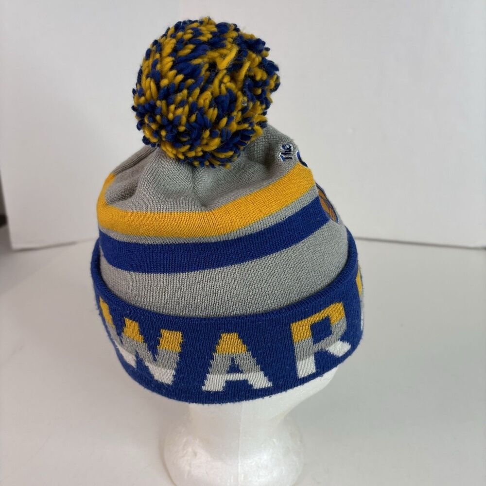 Golden State Warriors Winter Hat Cuffed Pom Beanie Cap, Blue, Steph Curry 30 - Picture 4 of 8